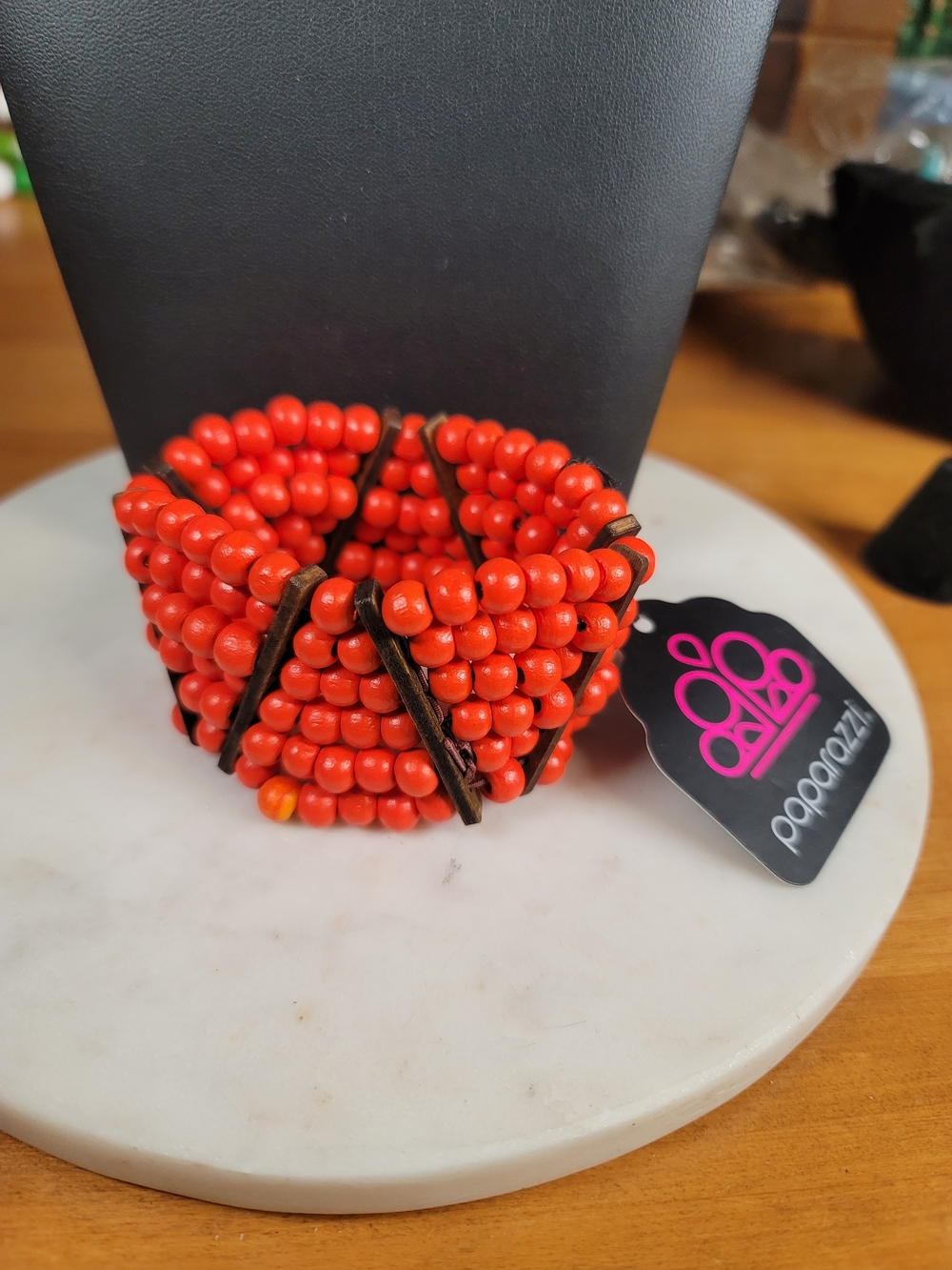 paparazzi Vibrant Orange Beaded Stretch Bracelet